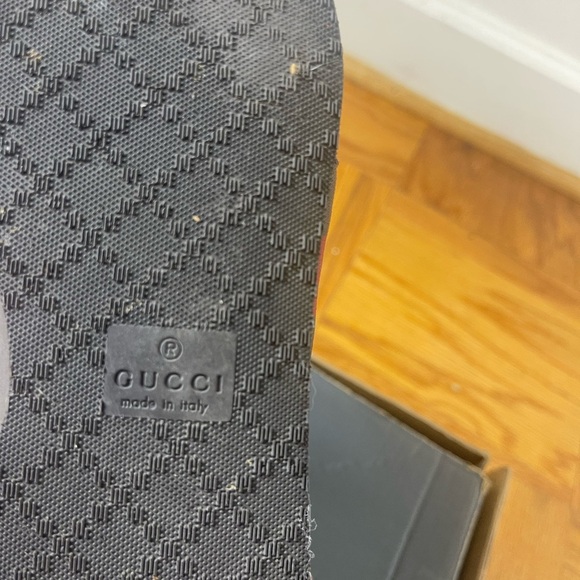 Gucci Guccissima Leather Web Sneakers - Size 10 D - Picture 4 of 9
